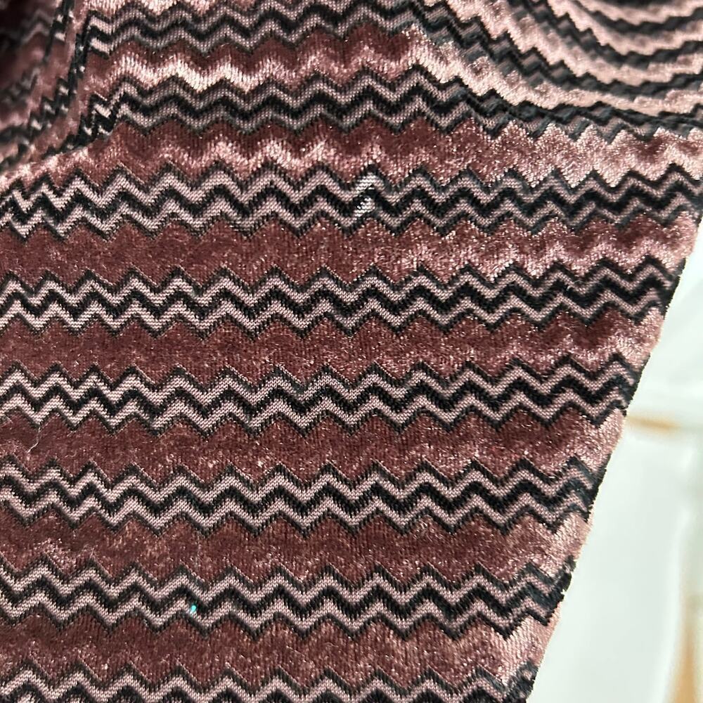 Candies Y2K Velour Chevron Mini Dress Brown Grunge Indie Sleaze Size XS - Picture 2 of 7
